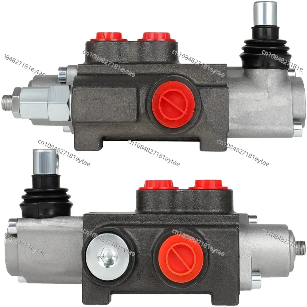 P40 1/2/3 Spool Hydraulic Flow Control Valve SAE Ports Adjustable Relief Lever Handle Double Acting Parallel Center Tractor Load