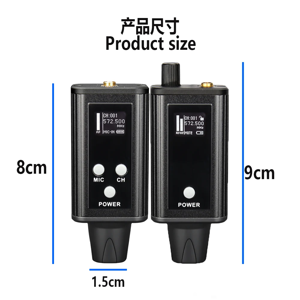 Système de surveillance intra-auriculaire à bande UHF, transmission sans fil, transmetteur, récepteur, système en temps réel, microphone de conférence, karaoké