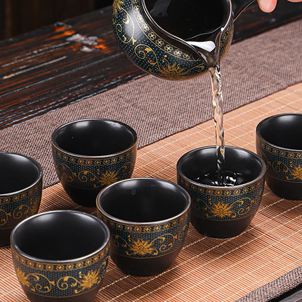 

1Set Ceramic Tea Set Heat Resistant Semi Automatic Design Home Office Chinese Teapot Kit Brewing Ceramic Teapot