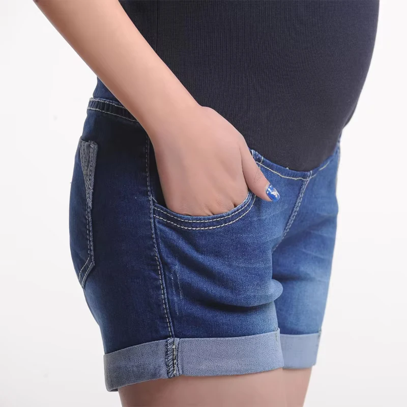 Summer Maternity Shorts Pregnant Women Denim Shorts Jean Pregnancy Jeans Maternity Trousers Plus Size 3XL