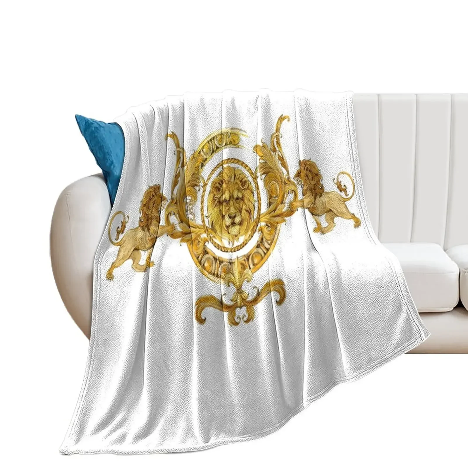 

gold damask elements. vintage golden baroque luxury illustration. Throw Blanket Sofa Throw cosplay anime Blankets