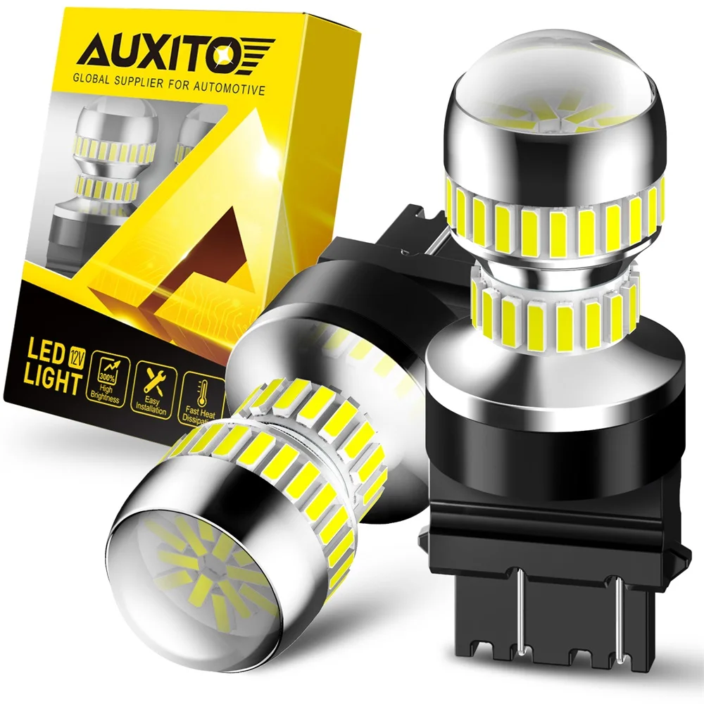 AUXITO 2Pcs Canbus T25 3156 3157 P27W P27/5W LED Bulb Backup Reverse Lamps Daytime Running Light DRL Tail Reverseing Lamps