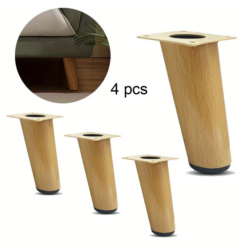 

4pcs DIY Furniture Legs Modern Short Cabinet Legs for Coffee Table Dresser Nightstand Shelf Replacement Couch Legs for Furniture