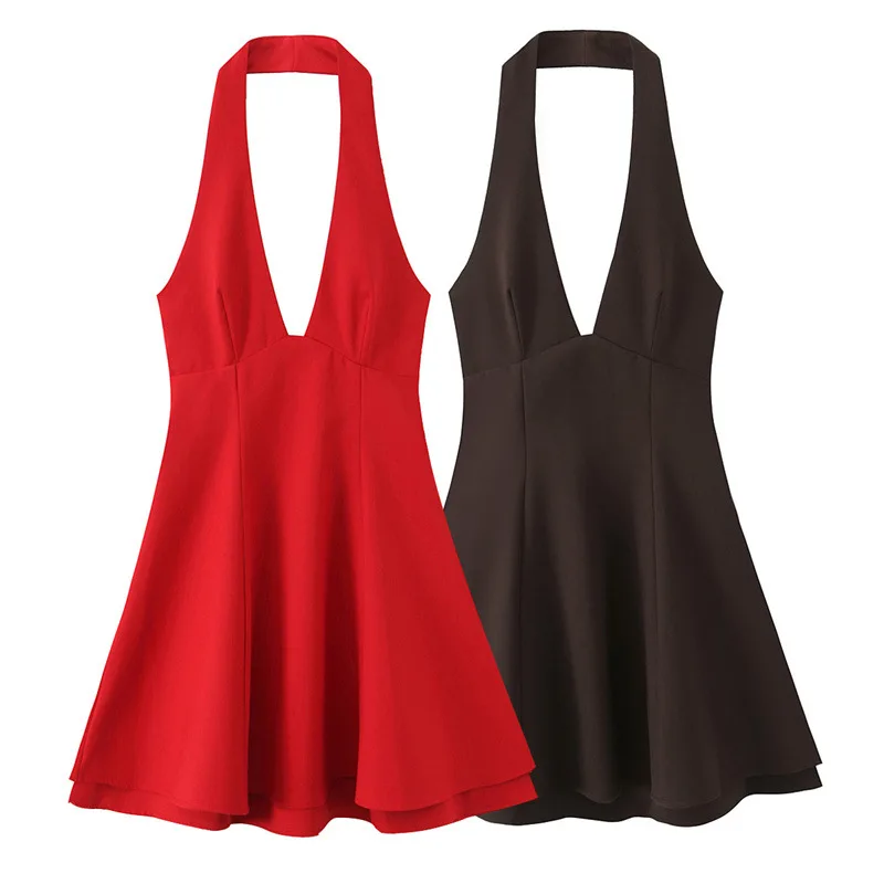 Autumn New Fashionable And Simple Double-layer Neck Collar Dress