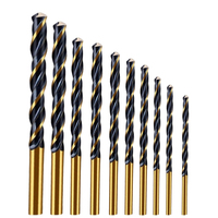 10pcs HSS 1-10mm Cobalt Drill Bit Straight Shank For Metal Wood Hole Cutter Drill Bits Machinery Workshop Equipment Power Tools