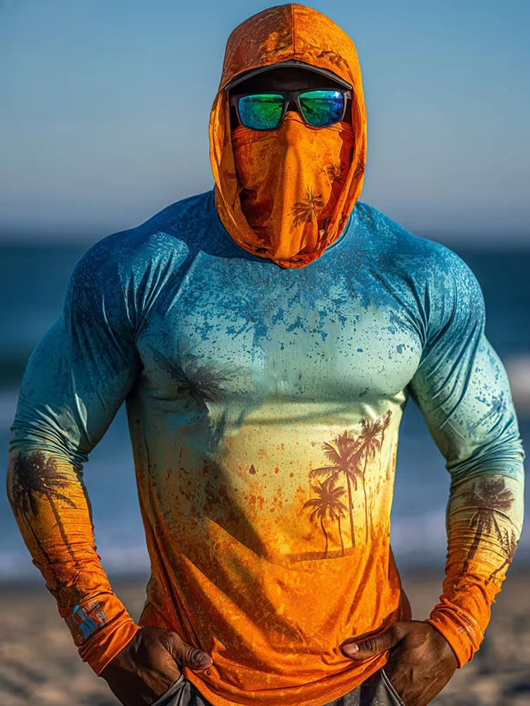 Hoodie Slim Pria Motif Grafis - Fishing Hoodie ulasan dan harga