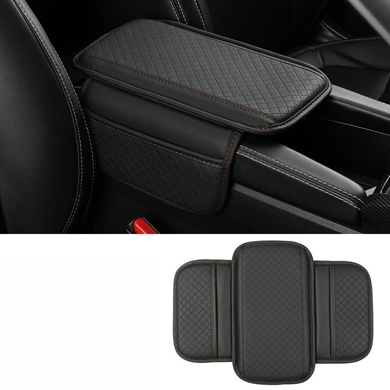 Almofada de Apoio de Braço para Carro Universal, Capa de Console Central Resistente ao Desgaste com Bolso de Armazenamento, Protetor de Apoio de Braço Automotivo Compatível com a Maioria dos Carros