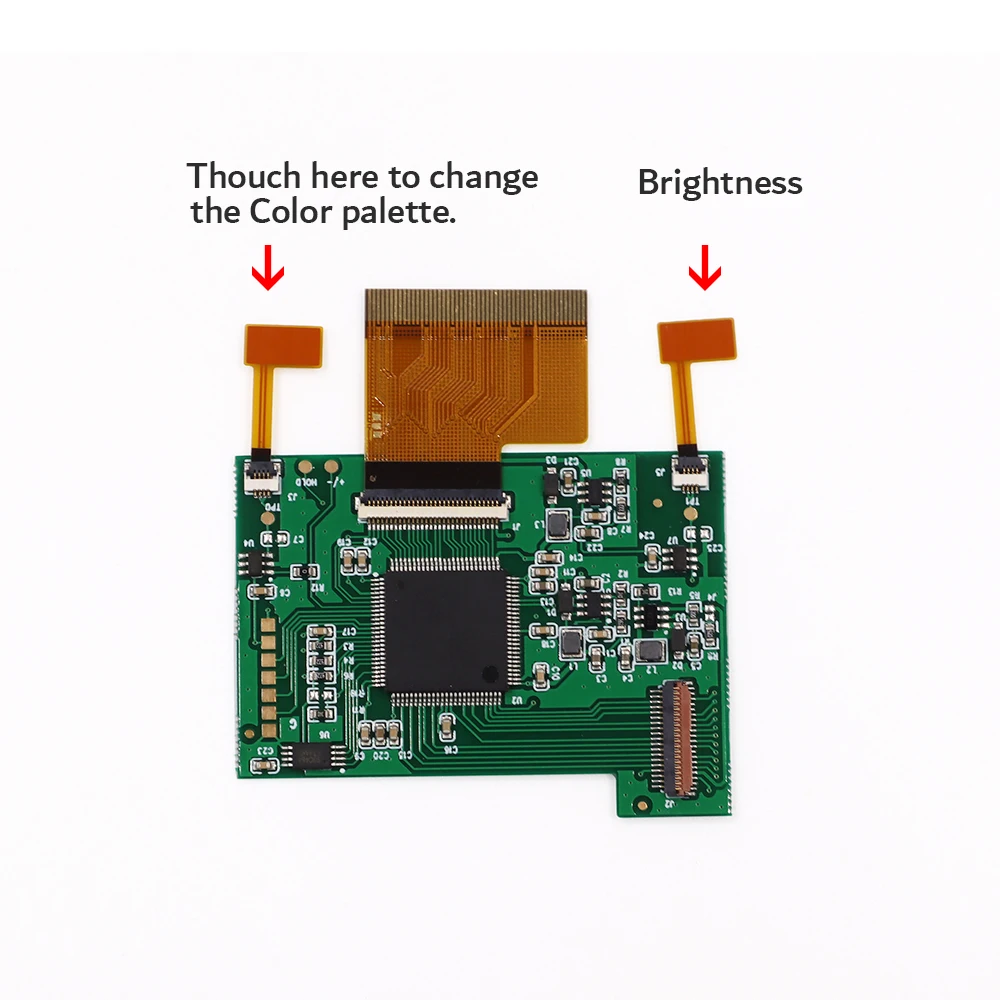게임보이 컬러 GBC 콘솔용 IPS LCD 스크린 키트, 센서 모드 조정, 밝기 백라이트 컬러, 2.2 인치