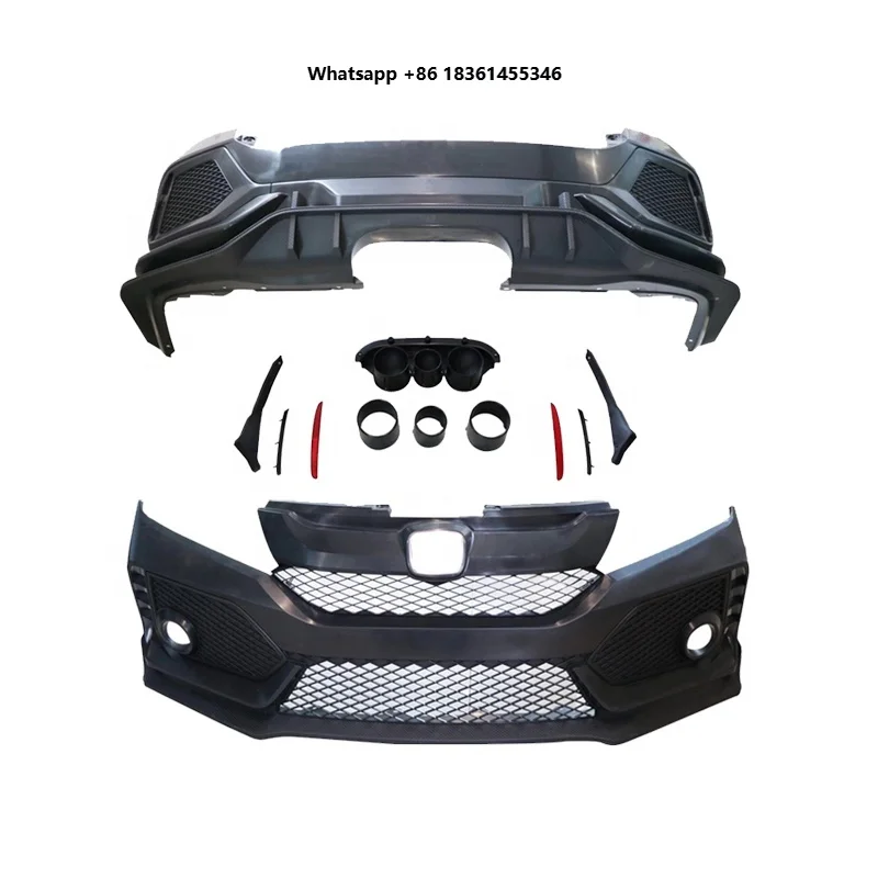 

For City 2015-2020 Type R Style Front Rear Bumper Body Kit