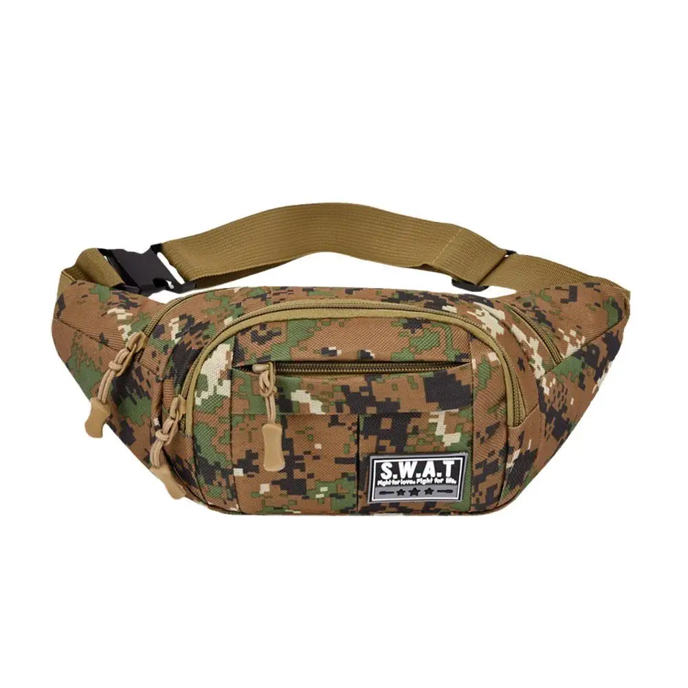 Camuflagem cintura saco para homens, mensageiro de viagem, caminhadas mochila, camping peito do exército, esportes de caça, molle sacos, pesca sling, B5D9