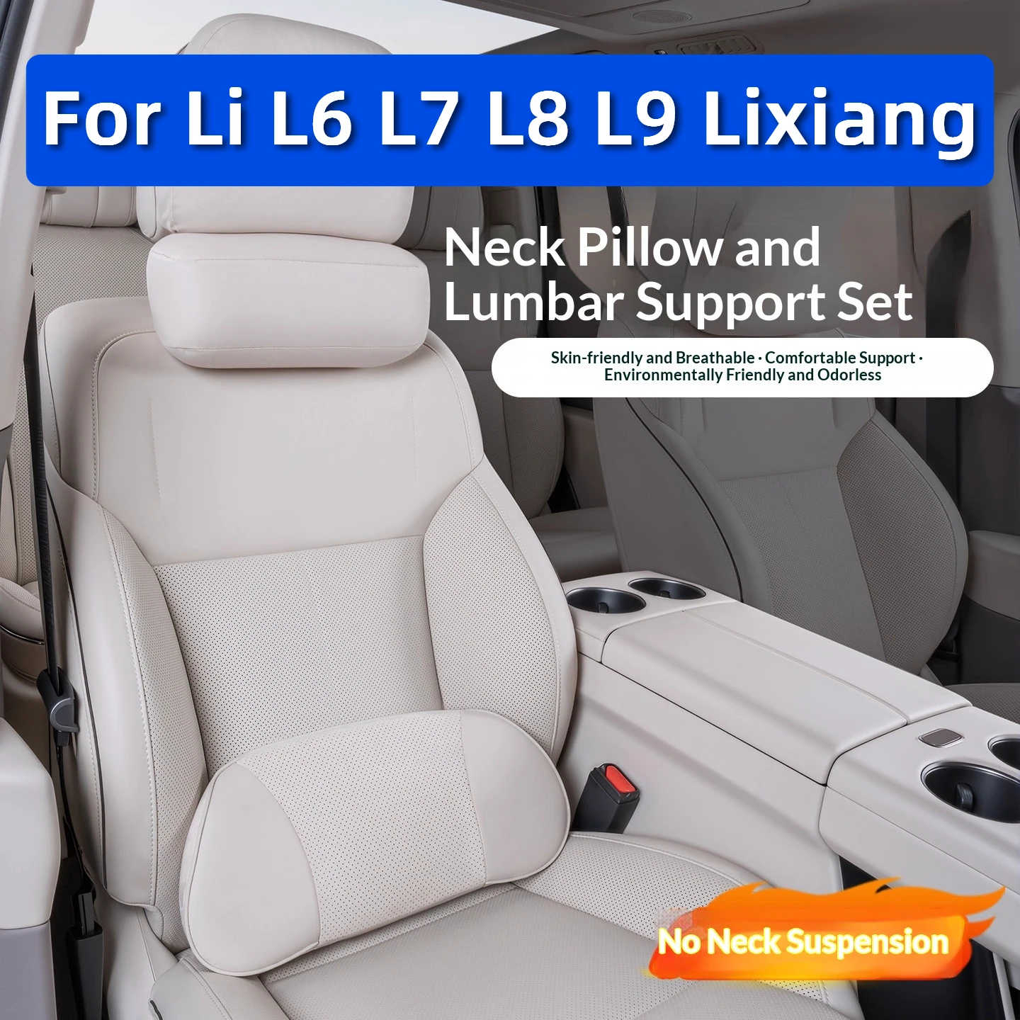 

For Li L6 L7 L8 L9 Lixiang Neck Pillow and Lumbar Support Cushion Headrest
