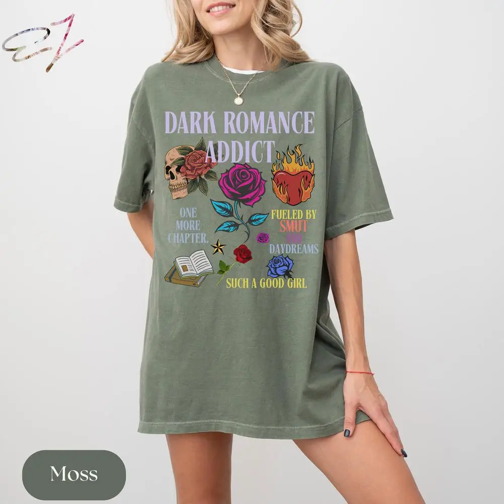 المرأة القطن تي شيرت فتاة جيدة كتاب نادي أعداء لعشاق الظلام الرومانسية قميص حار كتاب قميص موضة المحاصيل القمم