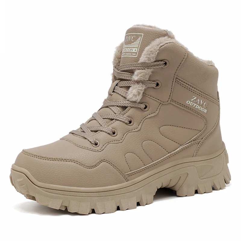 

Winter Hiking Boots Men's High Top Waterproof Snow Boots Thick Plus Warm Mountain Climbing Ankle Boots Tourism Jogging Shoes