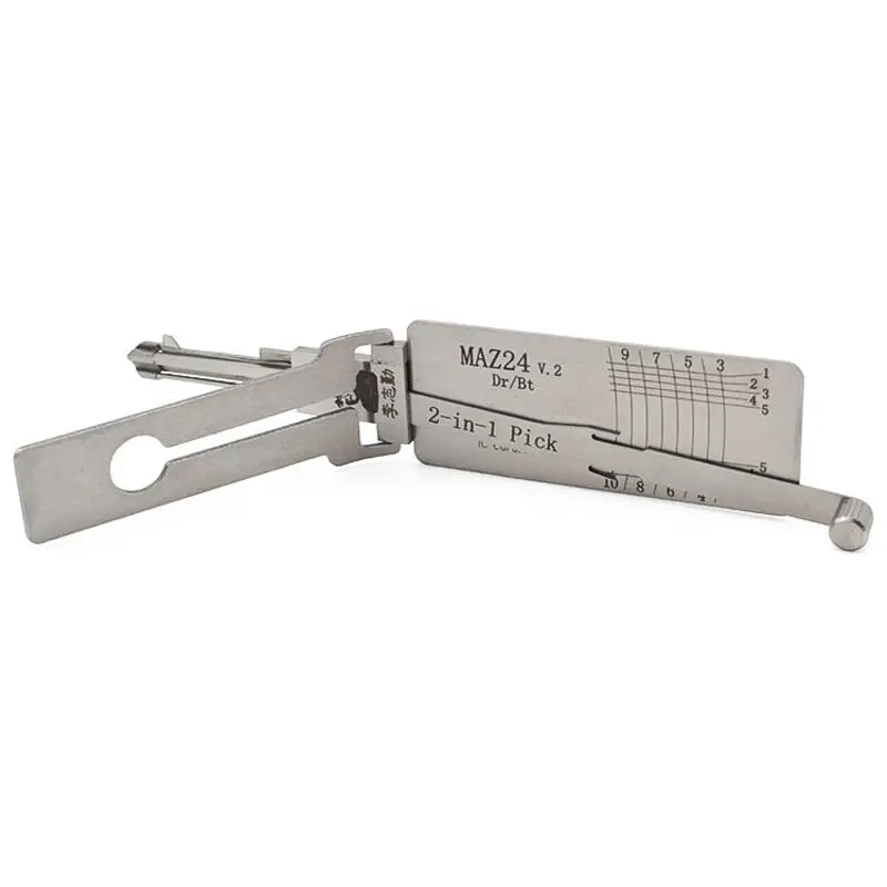 Lishi MAZ24 V.2 2 in 1 Locksmith Tool Lock Pick & Decoder Flat Milling for Mazda 2/3/5/6/8 Models view 4