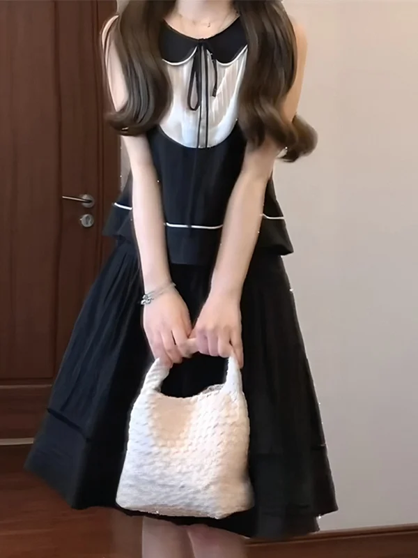 

Новинка лета 2025: Модный повседневный женский комплект из двух предметов с юбкой и топом с воротником-стойкой, утягивающий, с высокой талией