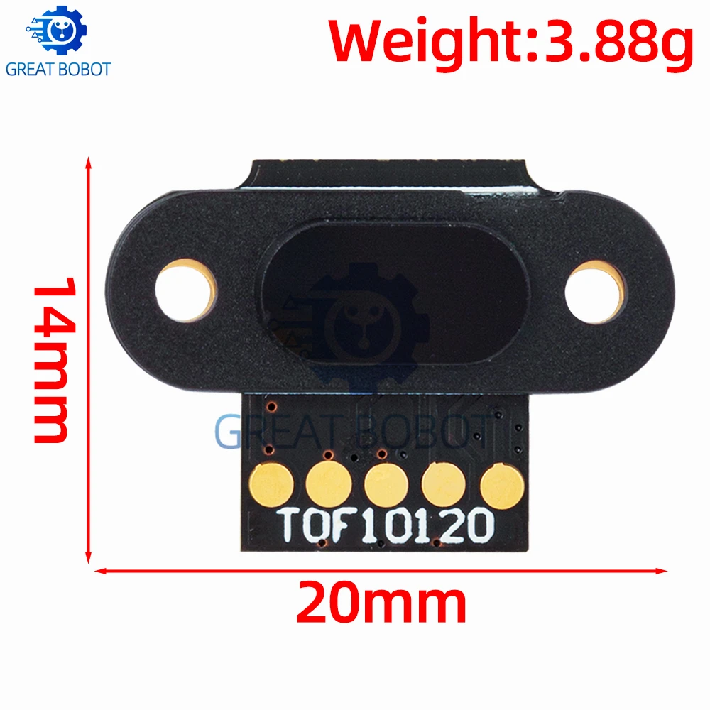 Range Sensor Module 10-180Cm Distance Sensor Tof10120 Distance Sensor Uart I2C Output 3-5V Rs232 Interface for Arduino