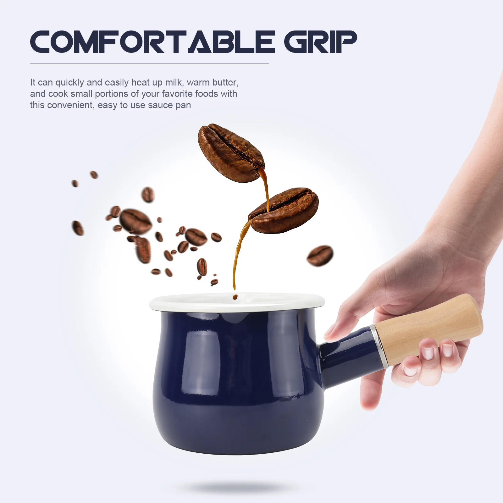 

Enamel Milk Pot Nonstick Small Kitchen Cooking Pot For Food Porridge Noodles Butter Coffee Warmer Mini Saucepan Stove