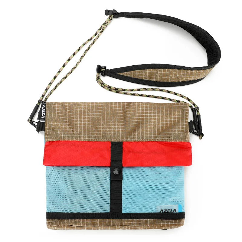 حقيبة كتف من النايلون رسم حبل الفم الاصطدام لون المشي حقيبة كروسبودي حقيبة ظهر للسفر مقاومة للماء