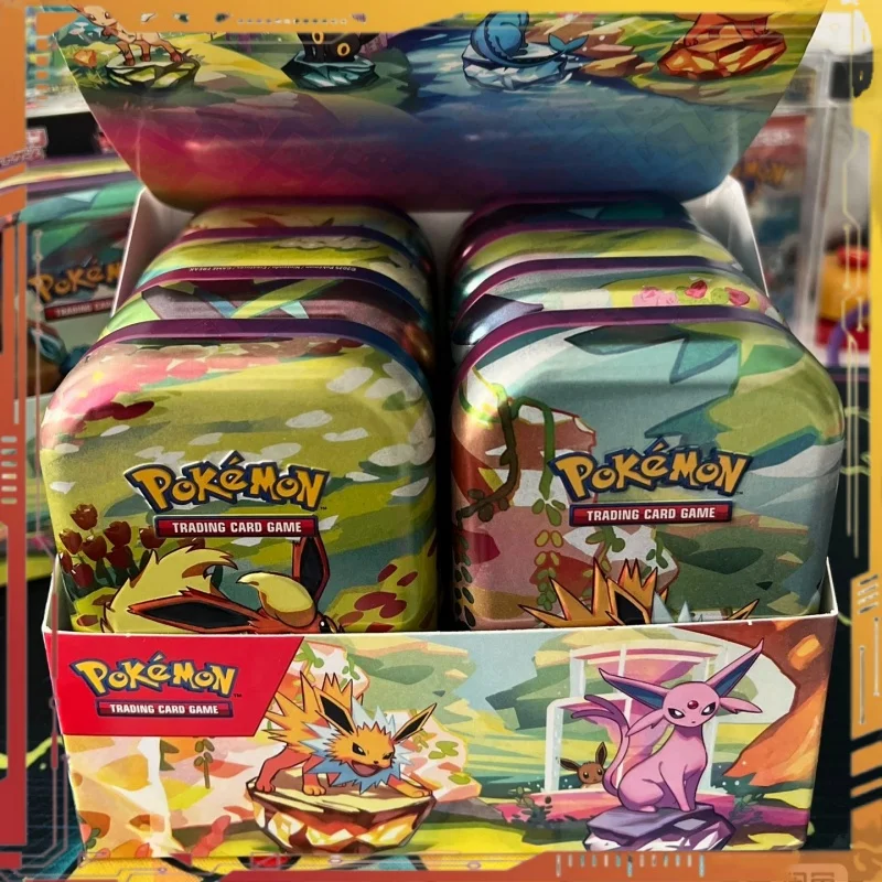 

Genuine PTCG Card Shrouded Fable SV6.5 Vibrant Paldea Storage Iron Box Scarlet Violet Supplement Pack Collect Card Toy Gift