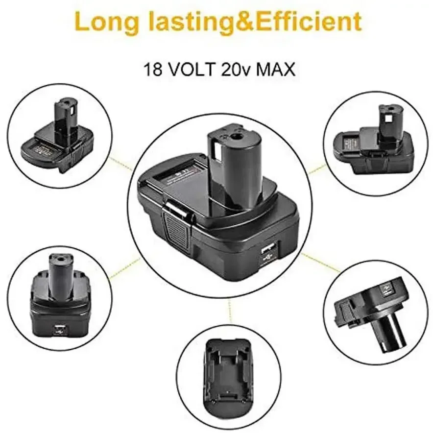 Converter Battery Adapter for Black&Decker for Porter Cable for Stanley 20V Lithium Battery Convert to for Ryobi 18V Power tool