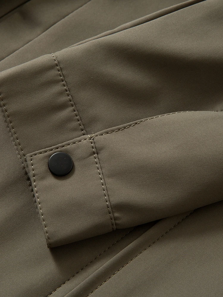 Autunno Inverno Nuovo Sle Casual Allentato Jaet da uomo Colore puro Papà Cappotto Busin Pendolarismo Tempo libero Colletto rovesciato Capispalla di lusso