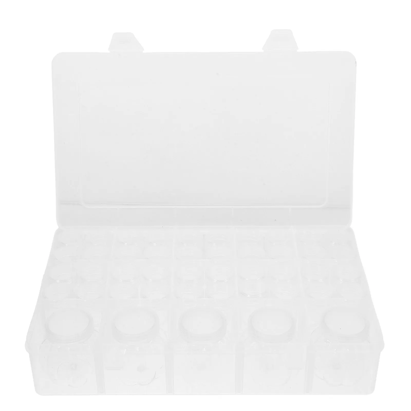 

Clear Plastic 45-Section Bead Organizer Box Versatile Craft Storage Container for Beads Makeup Nail Polish Glitter Small Items