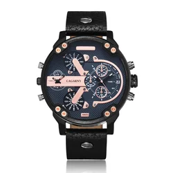 Classic Big Face Watch for Men Luxury High Quality Watches Fashion Leather Strap Calendar Quartz Wristwatches Relogio Masculino