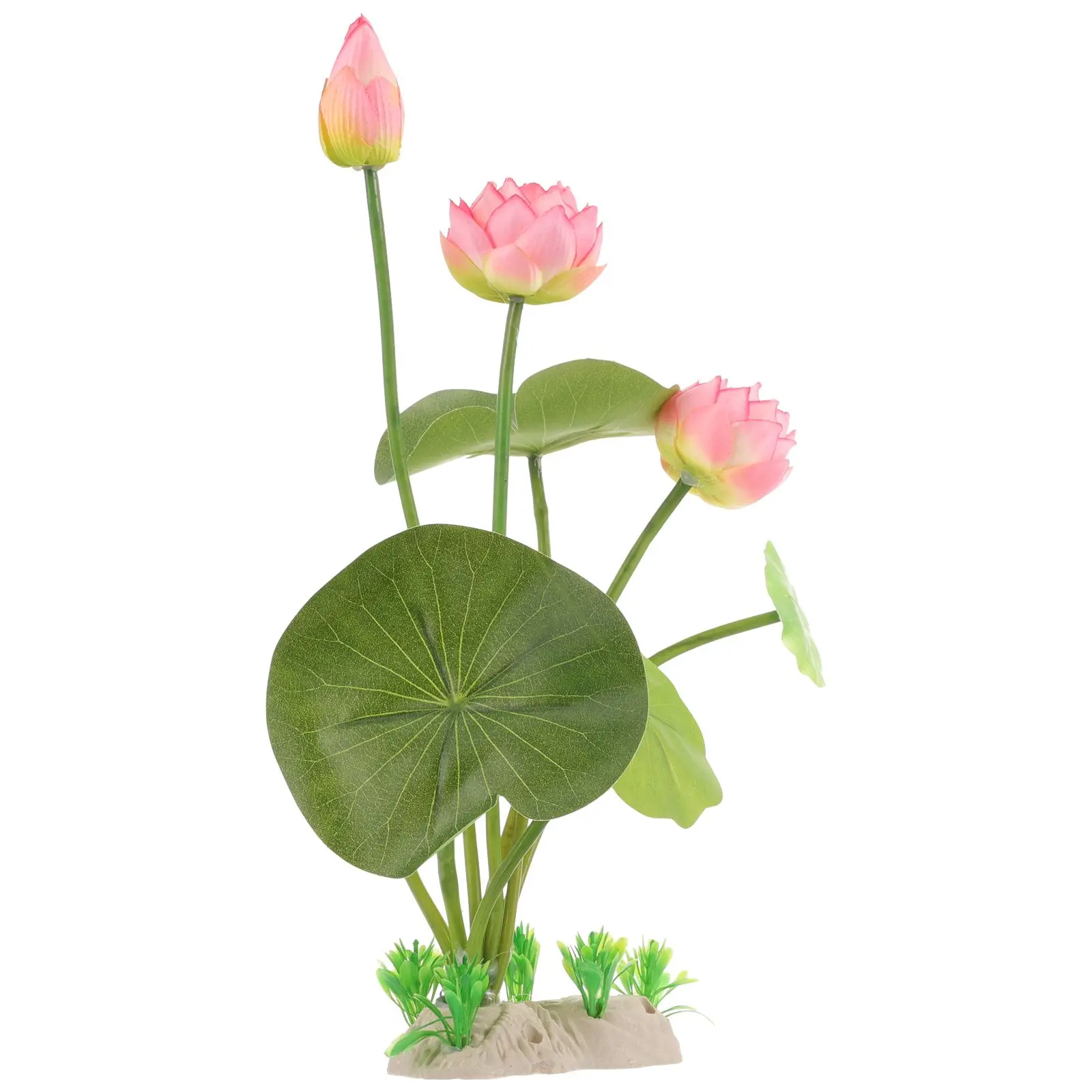 

Lifelike Pink Fake Aquarium Plants Plastic Fish Aquarium Flower Tank Decor Artificial Aquatic Non Fading