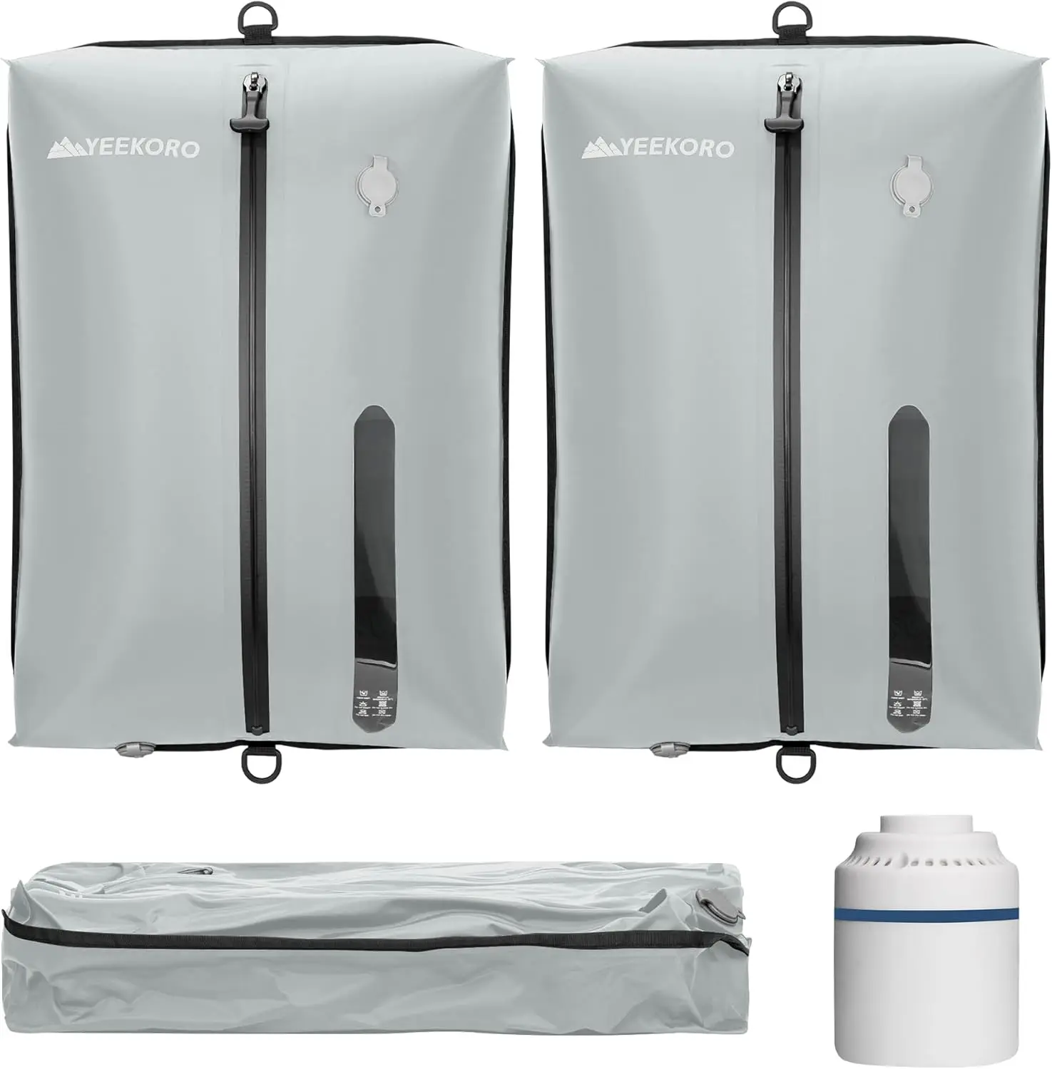 

Waterproof Reusable Vacuum Compression Bags for Travel, Durable Space Saver with Pump (2 Pack)