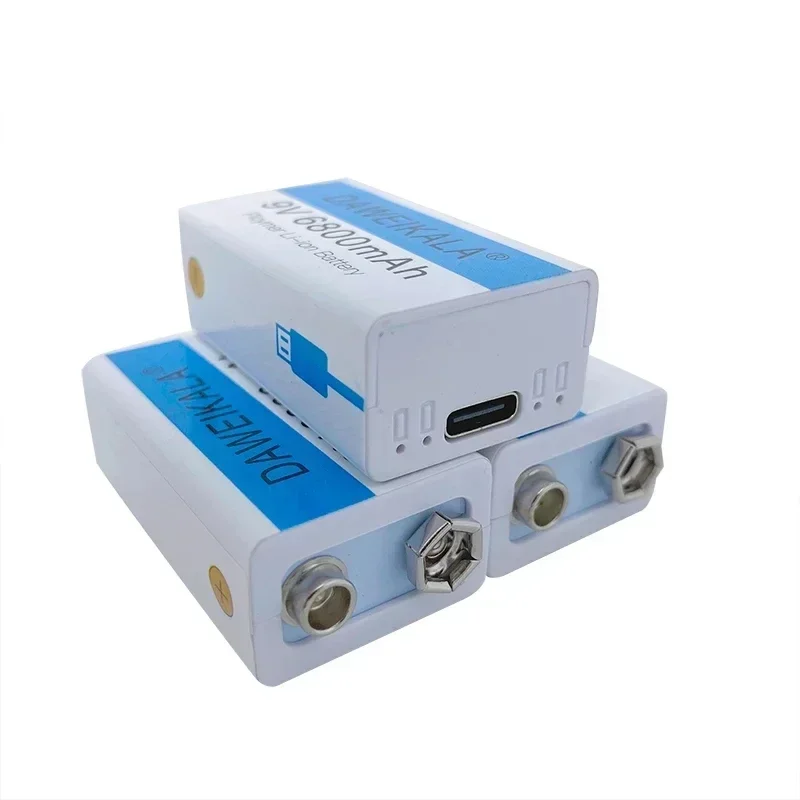 2026 9V 6800mAh Li-ion Rechargeable Battery Micro USB Charging for Multimeter Microphone Toy Remote Control KTV