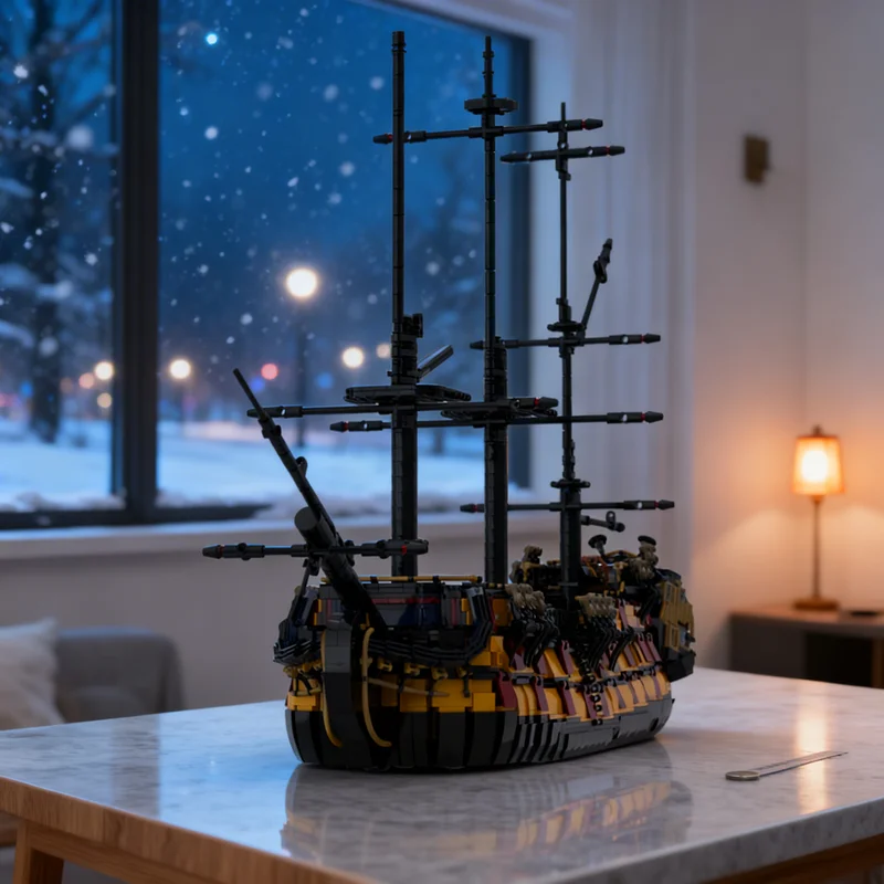 

4115pcs MOC HMS Euthyphro Disneieny Pirates The Caribbean Model Building Blocks Creative Gift DIY Display Decor Adult Premium