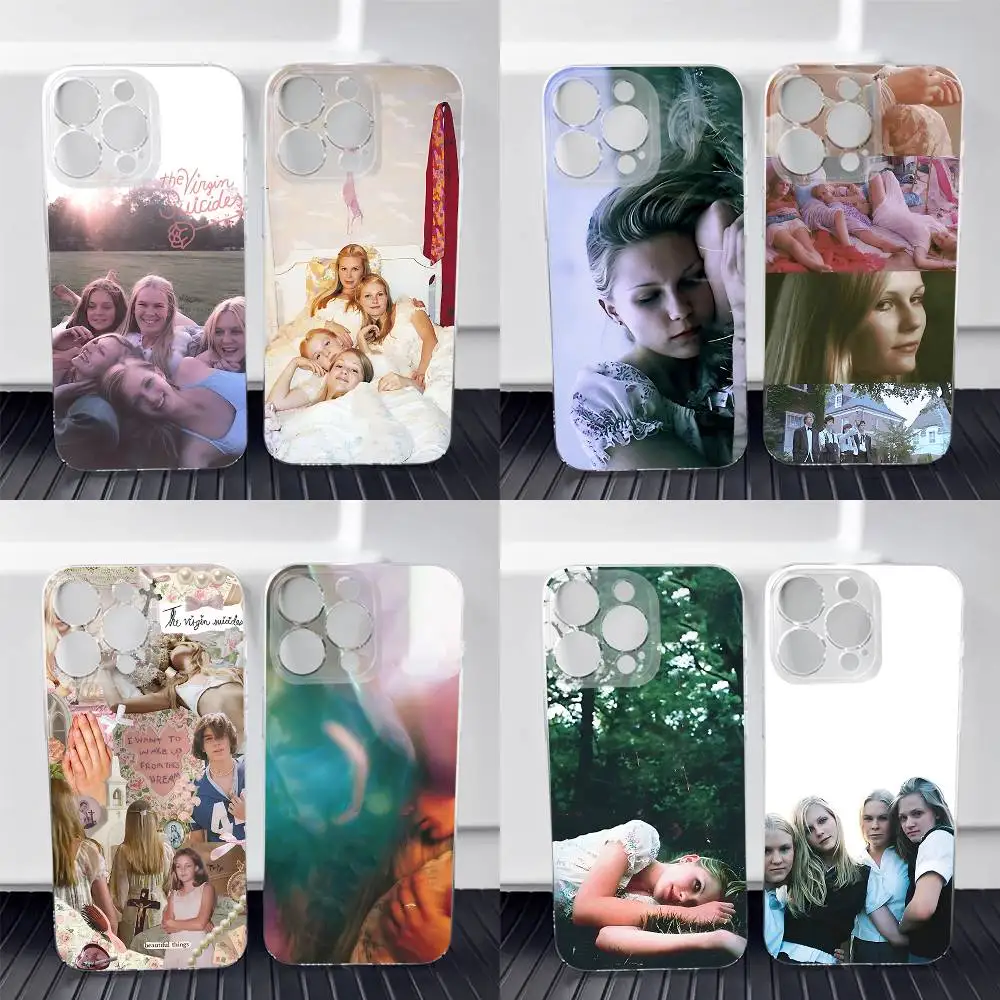Funda de teléfono The V-Virgin S-Suicides para iPhone 17,16,15,14,13,12,11 Pro,Max,Plus,X,XS,XR,SE,Mini silicona transparente suave