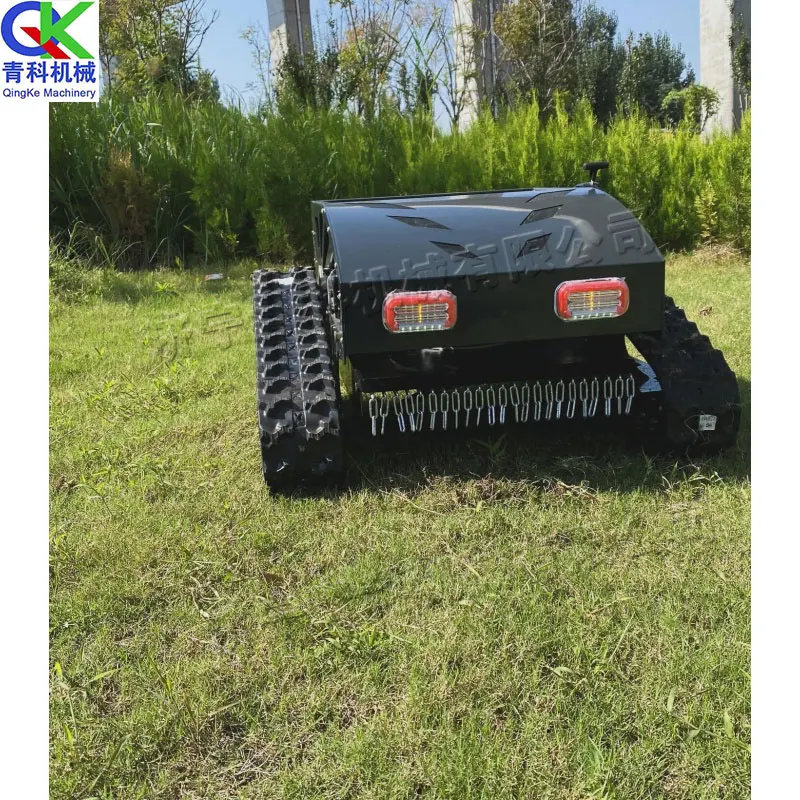 900mm Width Agricultural Cordless Automatic Lawn Mower Orchard Hillside Wireless Control Mower Remote Control Grass Cutter