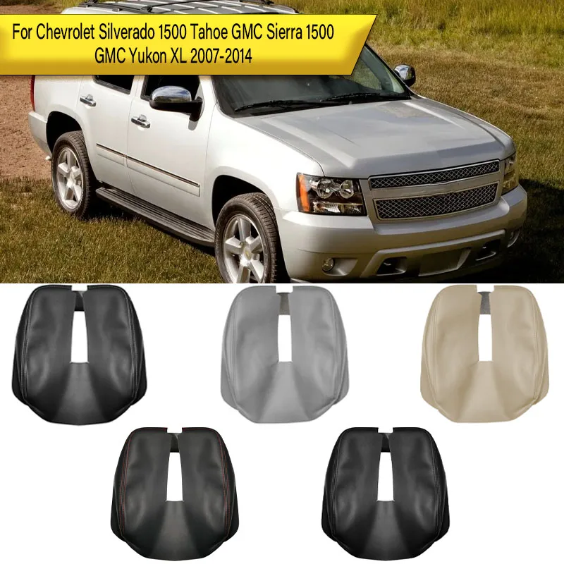 

For Chevrolet Silverado 1500 Tahoe GMC Sierra 1500 GMC Yukon XL 2007 2008 2009-2014 Car armrest box leather console cover skin