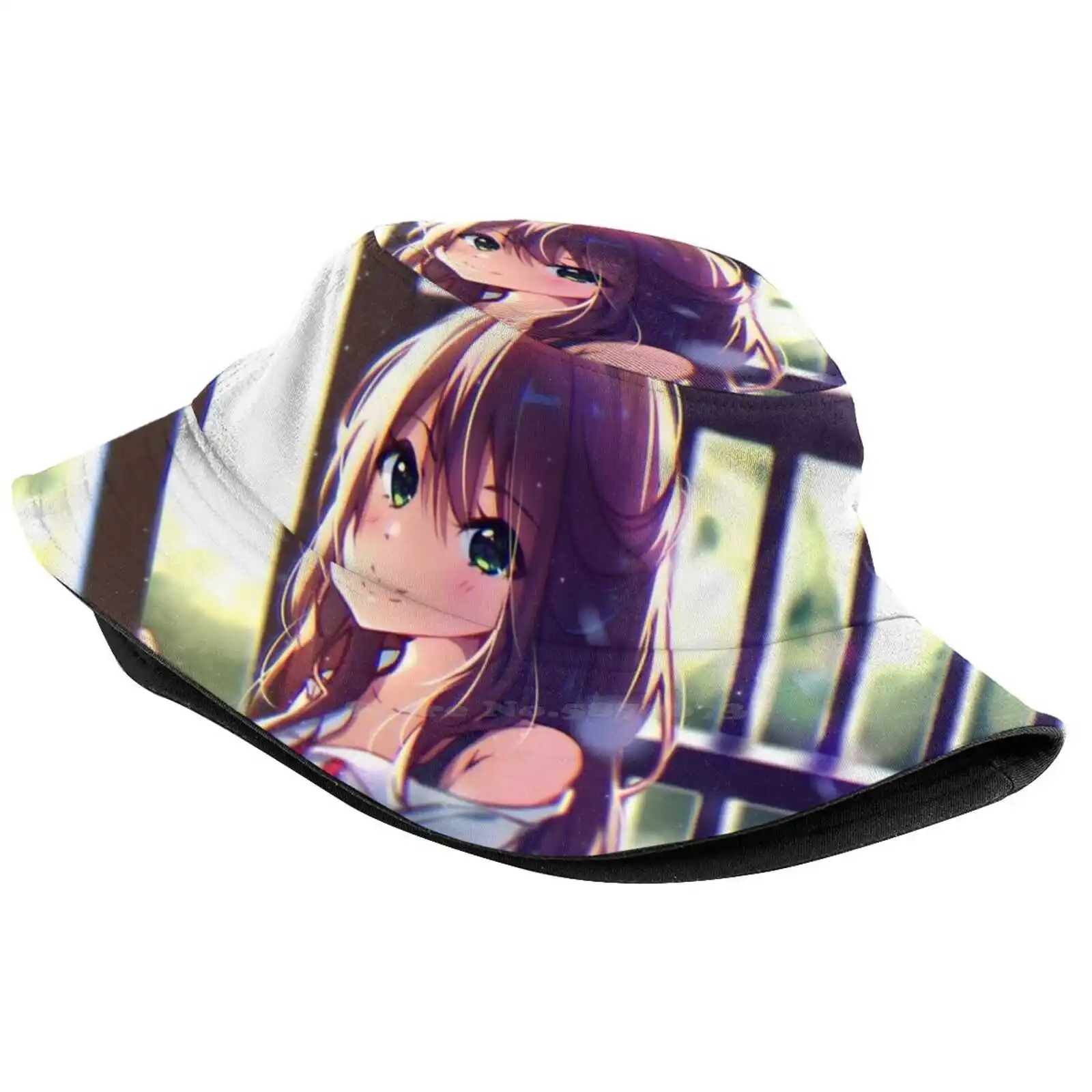 Come With Me Causal Cap Buckets Hat Anime Pretty Cute Girly Background Lovely Girlfriend Screenshot Sparkles