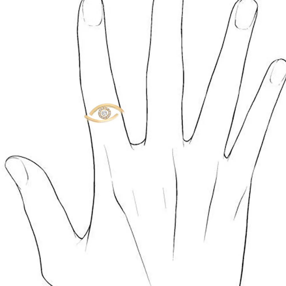 Simple and stylish pure silver s925 Messi Home LUCKY EYE series diamond gift women's ring