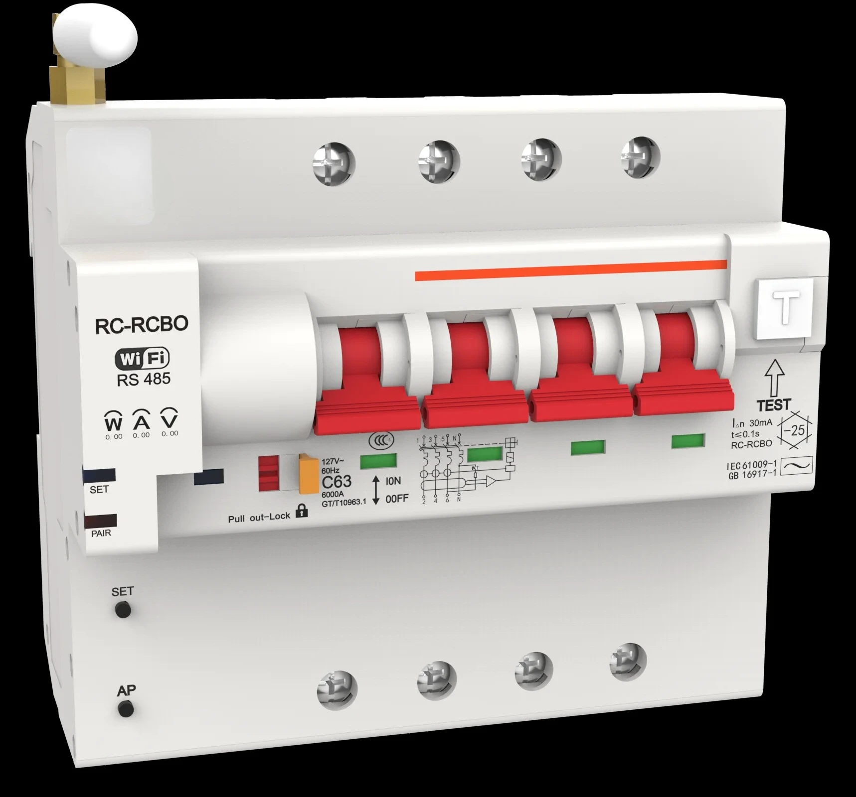

Tuya Smart Remote Square High Voltage Moulded Case Circuit Breaker Digital for 48V Battery 100A 4P WiFi Smart Home Product