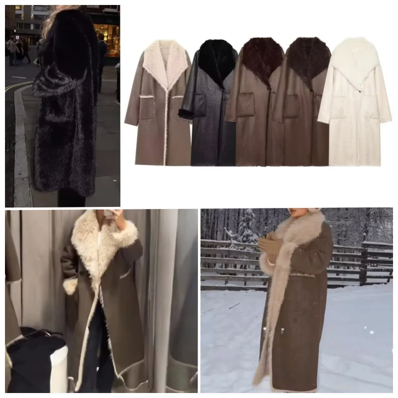 Guobioziy 2026 Women's New Double-Sided Long Coat Jacket Fashionable and Versatile Elegant and Stylish Casual and Graceful