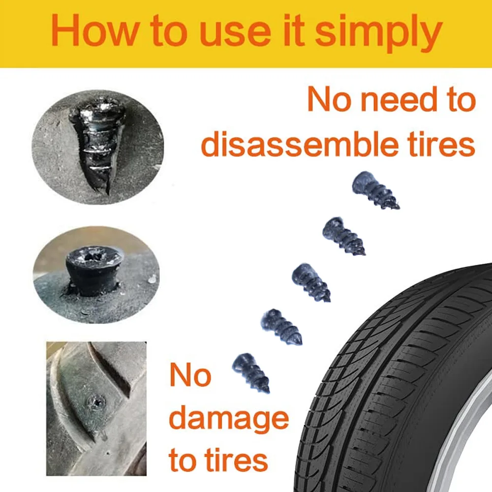 ชุดอุปกรณ์ซ่อมยางรถยนต์และมอเตอร์ไซค์ 40/36 ชิ้น ชุดอุปกรณ์ปะยางแบบไม่มียางในสำหรับรถยนต์และจักรยานยนต์