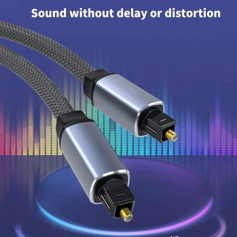 Nylon Braided SPDIF Optical Cable Male to Male for Superior Sound in Soundbar 83CF