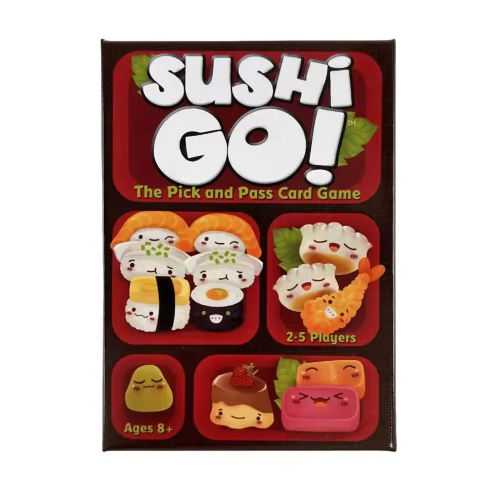 Juego de cartas Sushi Go - ¡Fiesta de Sushi Go! El juego de cartas Pick&Pass, cartas divertidas para la familia, perfecto para fiestas y baraja de mesa en casa