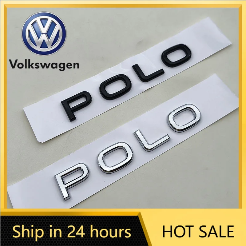 

Наклейка на задний багажник автомобиля 2026 Hot 3D ABS Chrome Black Logo Polo Emblem Letters Badge для VW Polo MK7 MK8 GTI 2019-2025, автоаксессуар