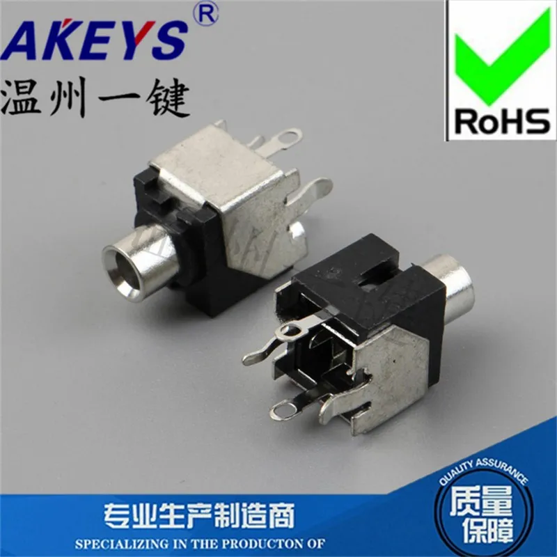 10 pcs PJ-301B headset socket 3.5MM headset Interface Audio Video socket 3.5 Stereo 4 foot