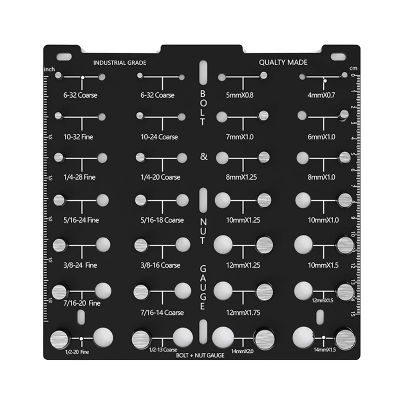 

Thread Gauge Bolt Nut Screw Checking Tool Thread Tester Screw Identification Gauge 28 Nut and Bolt Thread Size Checker