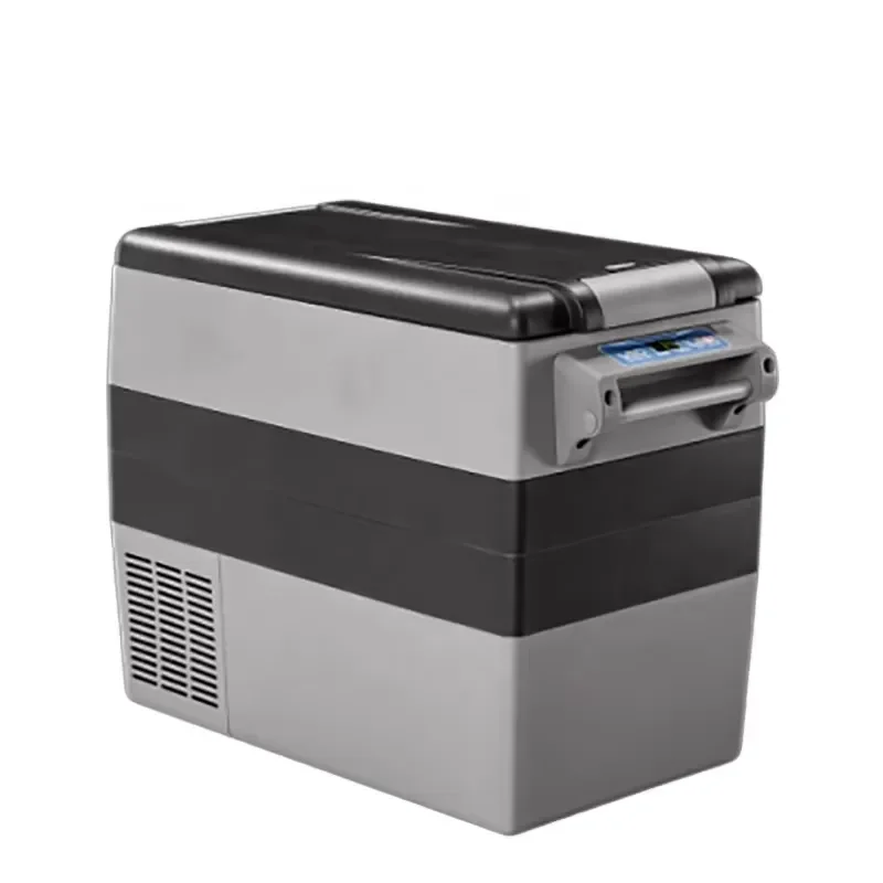 55L Portable Car Refrigerator 12V 24V DC Compressor Freezer for Outdoor Camping Travel Vehicle Cooler Box DC 12V 24V 55L Car