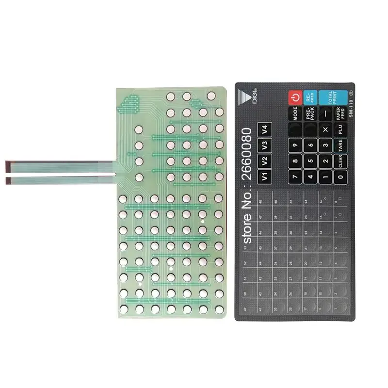 10 комплектов SM100 Sm110 клавиатура/клавиатура/накладка и схема Sm-100 для электронных весов Digi Sm100PCS PLUS, английская версия
