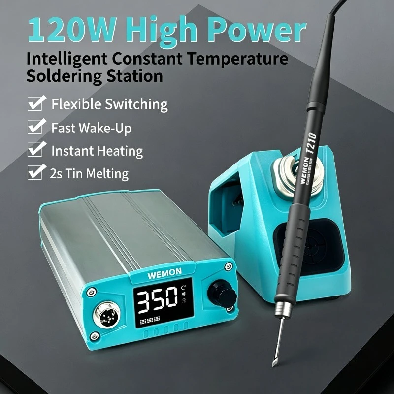 120W High-Power T210Pro Intelligent Constant Temperature Digital Display Soldering Station Soldering Iron Repair Tool