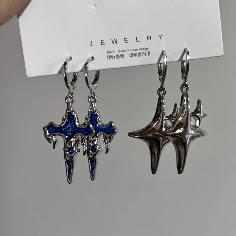 Beautiful Earrings Exquisite Cross Shape Drop Earrings Smooth Surface Cross Shape Earrings