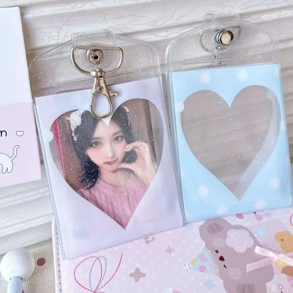 High Quality PVC Photocard Holder 3-inch Card Storage Dual-slot Card Sleeve Double-sided Card Display Pendant