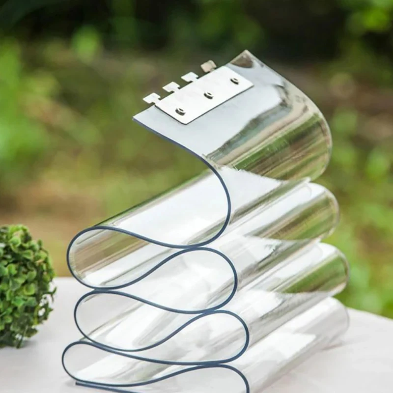PVC 커튼 스트립, 넓은 방풍 커튼, 투명 소프트 커튼 스트립, 실내 및 실외 단열 스크린, 18cm